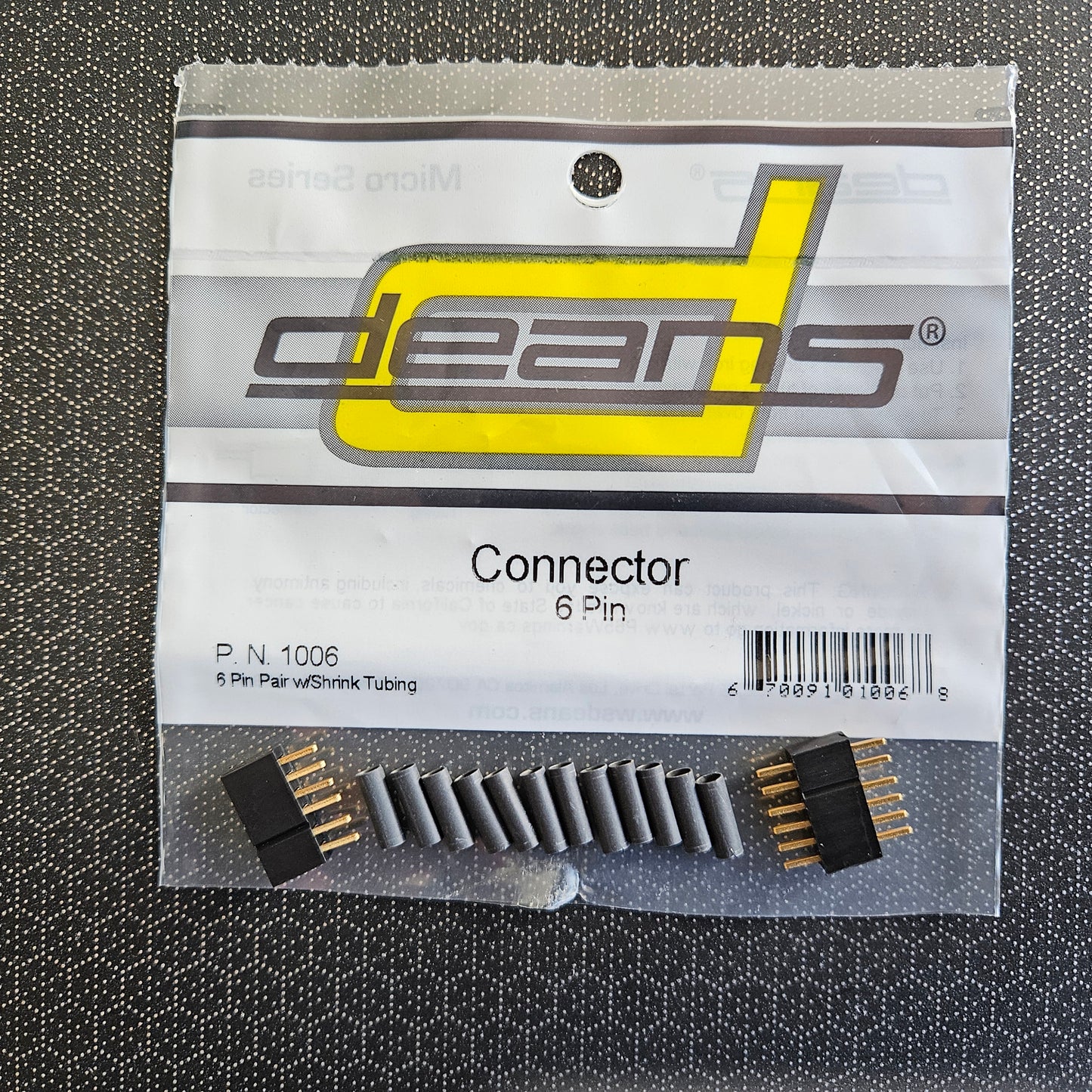 P.N. 1006 - 6 Pin Connector (pair)