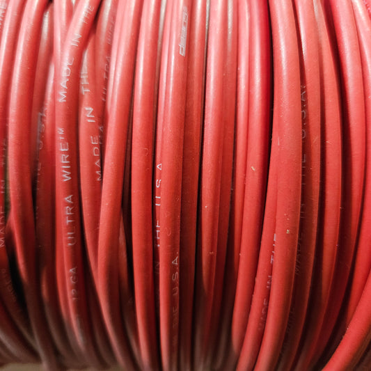 30' Red 12 Gauge Ultra Wire