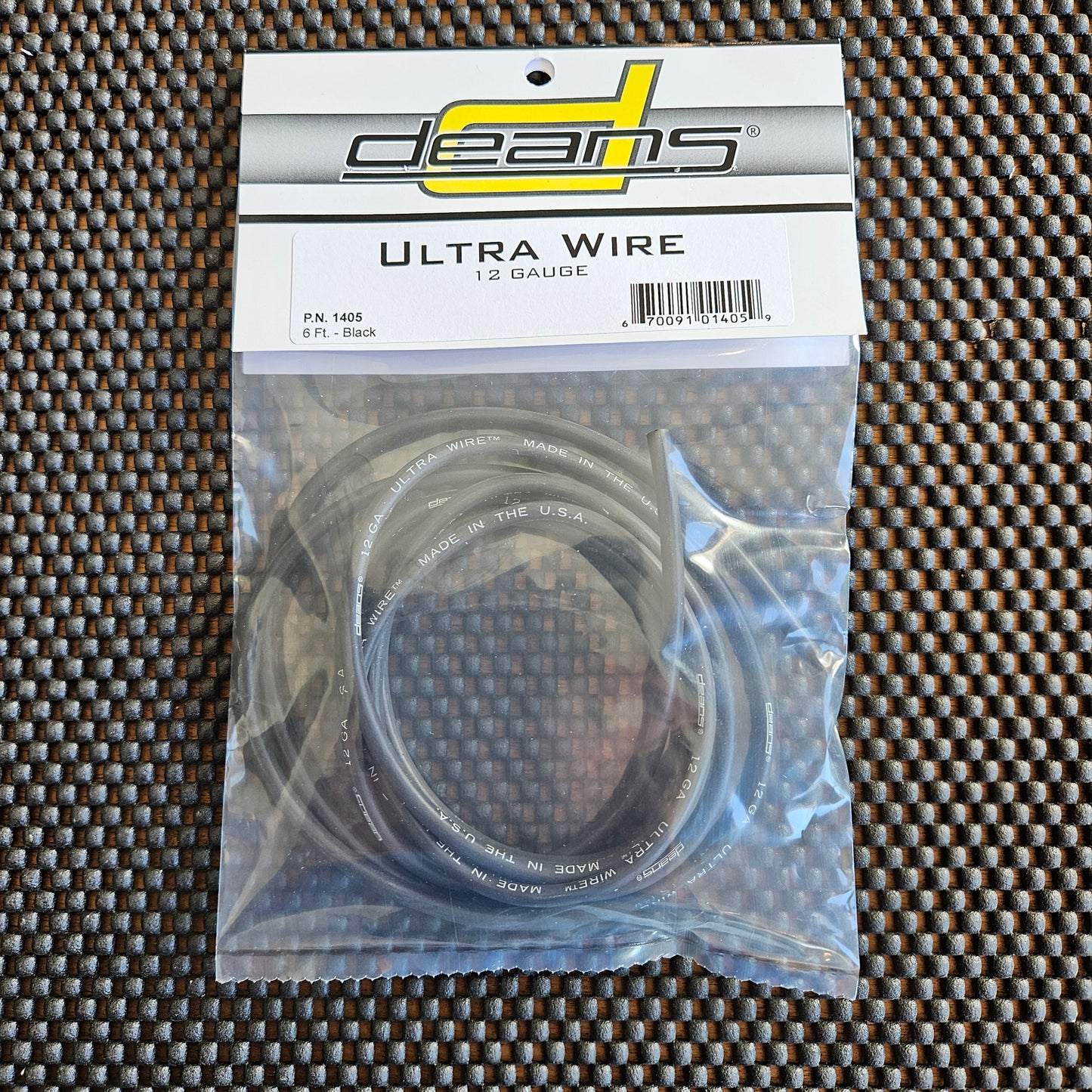 6' Black 12 Gauge Ultra Wire